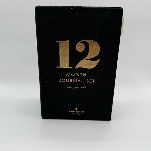 Kate Spade NY 12 Month Black Beige Polka Dot Journal Set Holiday Gift New Year - Picture 3 of 10